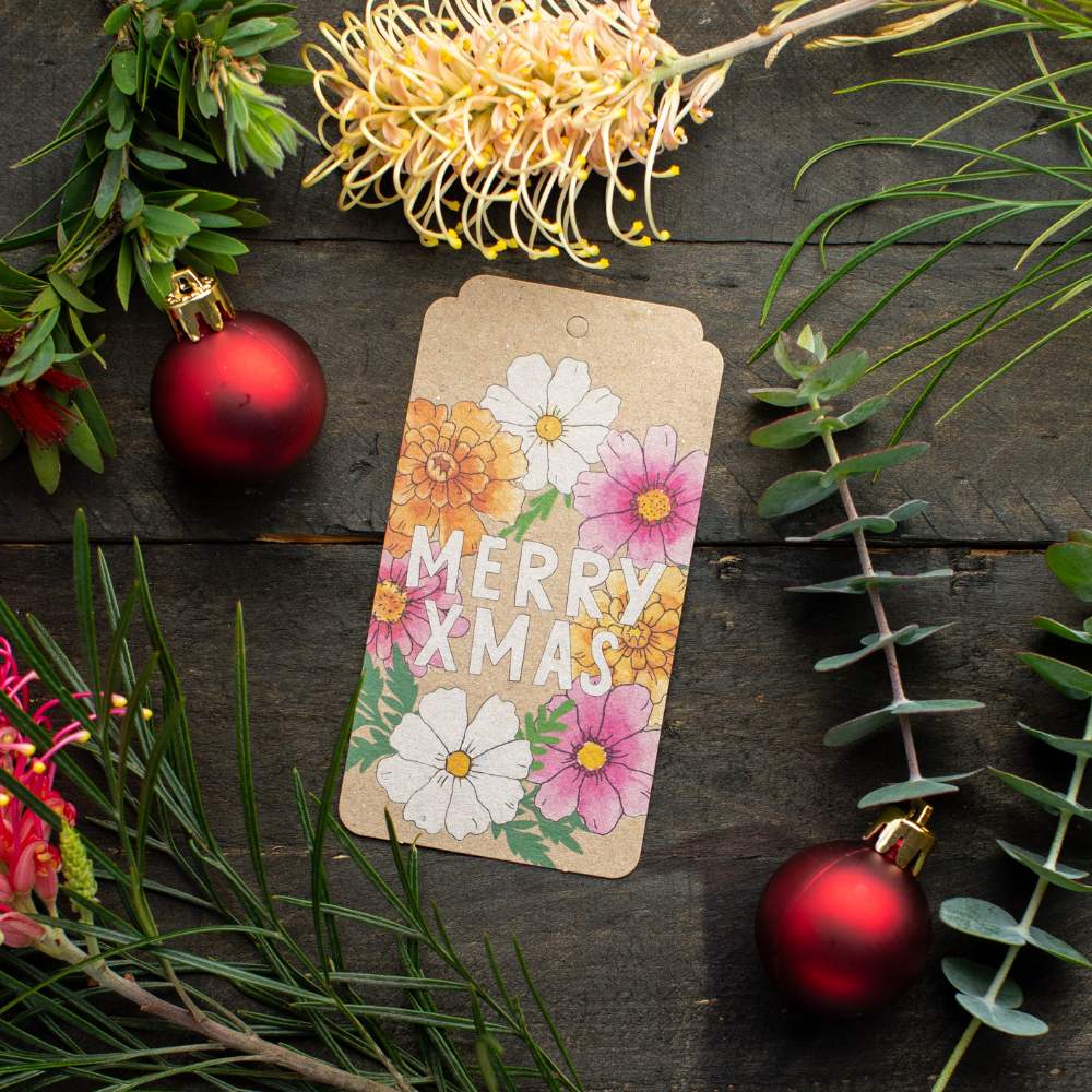 Xmas Blooms Gift Tag - Image 2