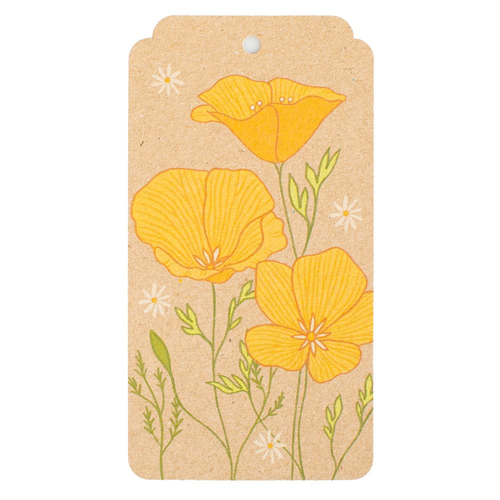 California Poppy Gift Tag